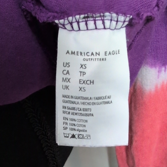 American Eagle Outfitters Multicolor Tie-Dye Long Sleeve Tee - Picture 6 of 7